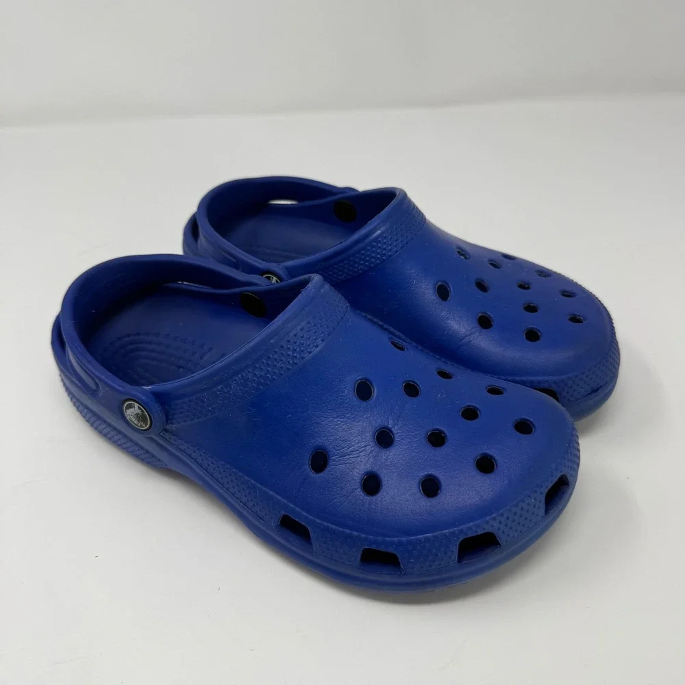 Crocs Classic Clog Shoes Men 7 Women 9 Blue Comfort Slip On Water Beach Sandals
